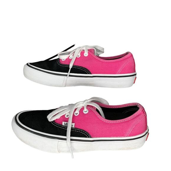 Vans Authentic Pro Suede Canvas Sneaker Magenta Pink Black Size Men 6 - Picture 7 of 16
